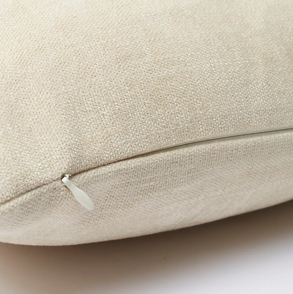 Coussin GoodHome Pahea coloris naturel 45 x 45 cm
