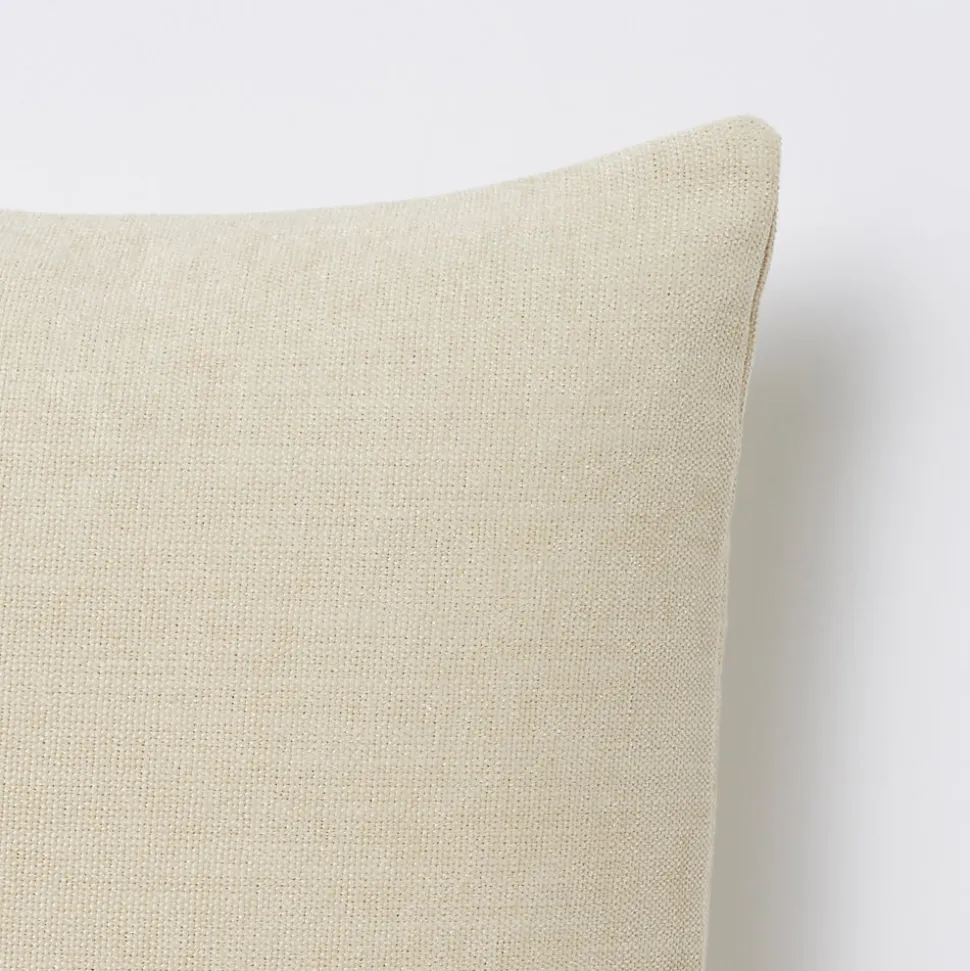 Coussin GoodHome Pahea coloris naturel 45 x 45 cm