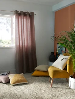 Coussin GoodHome Pahea coloris naturel 45 x 45 cm