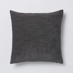 Coussin GoodHome Pahea gris 45 x 45 cm