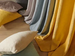 Coussin GoodHome Pahea gris 45 x 45 cm