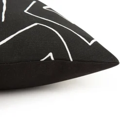 Coussin Halia noir et blanc L.50 x l.30 cm