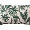 Coussin imprimé palmier vert et blanc L.50 x l.30 x ep.3 cm Deco&Co