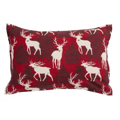 COUSSIN IMPRIME CERF ROUGE COTON RECYCLE 40X60