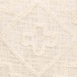 Coussin Inca - coton tufté - ivoire - 40x40 cm - Atmosphera