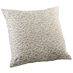 Coussin jacquard abstrait texturé style naturel (45x45 cm - Beige)