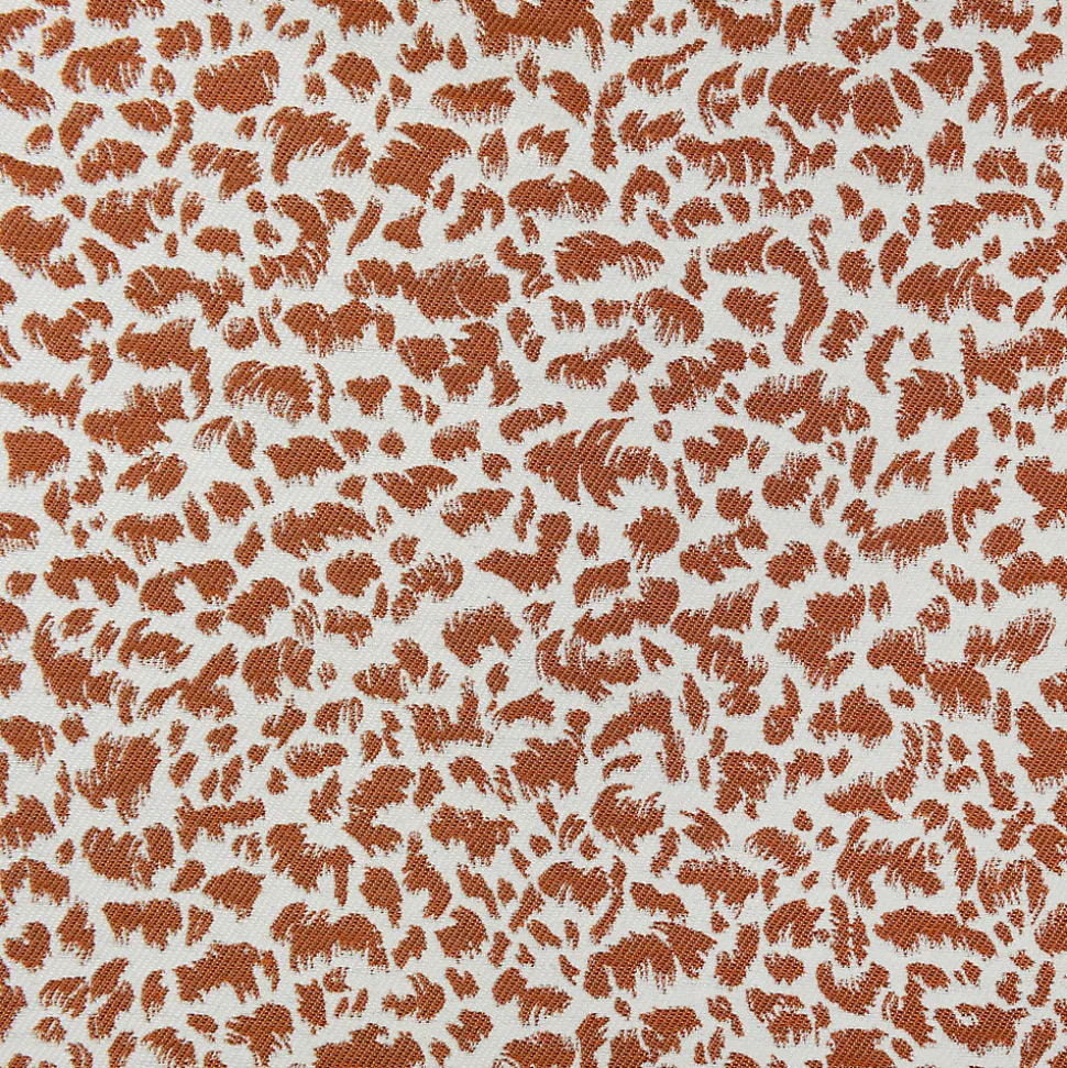 Coussin jacquard abstrait texturé style naturel (45x45 cm - Orange Foncé)