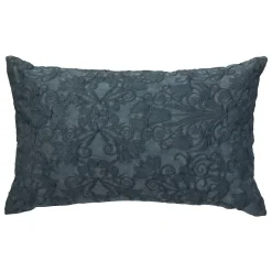 Coussin jacquard Little cottage bleu 30x50cm - Atmosphera