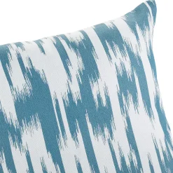 Coussin jacquard motif ikat (45x45 cm - Bleu)