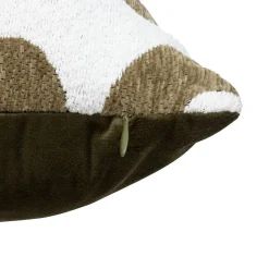 Coussin jacquard Safina vert kaki 40x40cm - Atmosphera