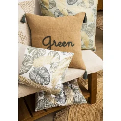 Coussin JUMANJI JADE dos chambray 50X50