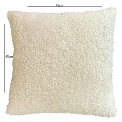 Coussin Kanosh GoodHome beige naturel L.45 x l.45 x ep.80 cm