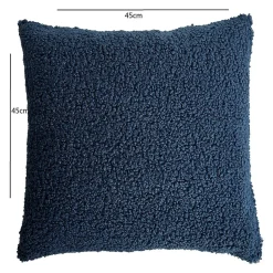 Coussin Kanosh GoodHome bleu marine L.45 x l.45 x ep.80 cm