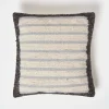 Coussin kilim rayé en laine et coton veria, 45 x 45 cm - HOMESCAPES
