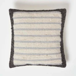 Coussin kilim rayé en laine et coton veria, 45 x 45 cm - HOMESCAPES