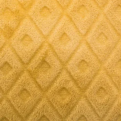 Coussin losanges - flanelle - jaune ocre - 40x40 cm - Atmosphera