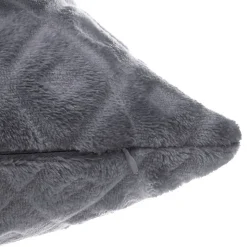 Coussin losanges - flanelle - gris foncé - 40x40 cm - Atmosphera