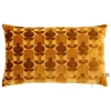 Coussin Luna jacquard velours ocre 30x50cm - Atmosphera