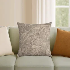 Coussin motifs Chambray gris JBY Creation L.40 x l.40 cm