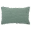 Coussin nid d'abeille Widdy 30x50cm vert céladon - Atmosphera