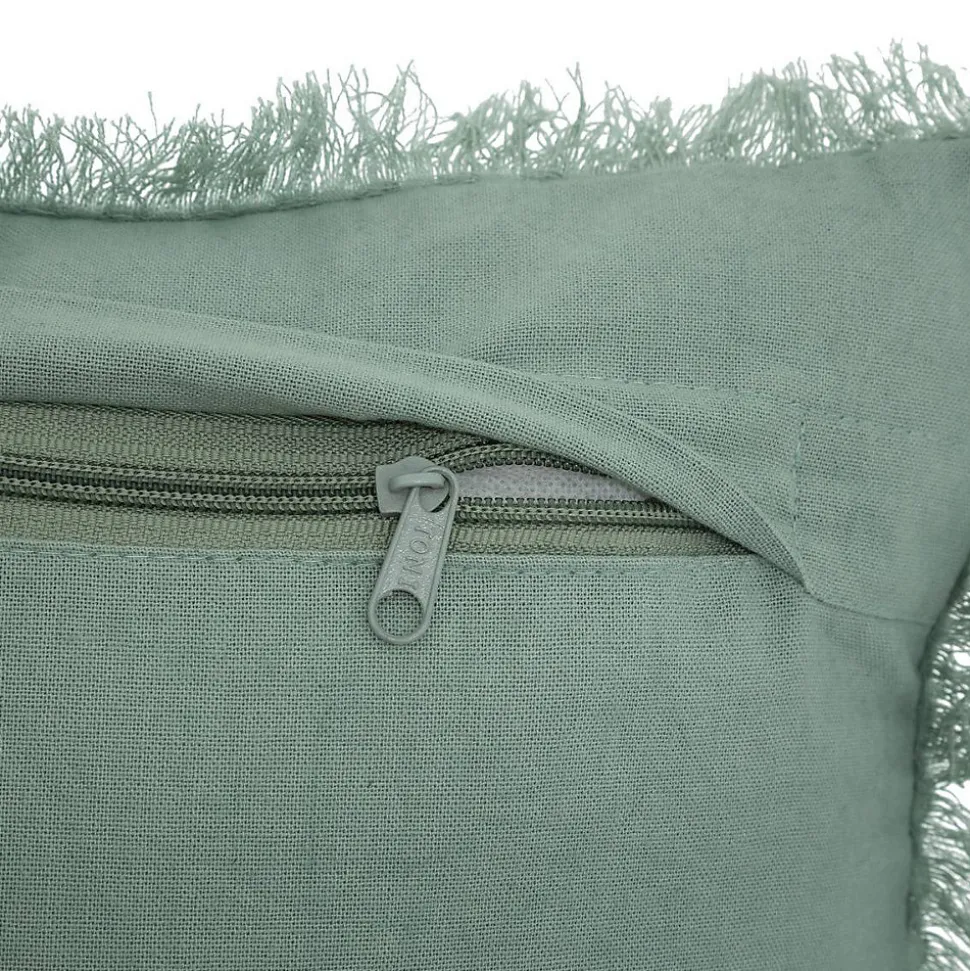 Coussin nid d'abeille Widdy 30x50cm vert céladon - Atmosphera
