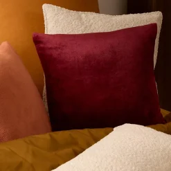 Coussin Ollis rouge grenat 38x38cm - Atmosphera