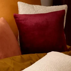 Coussin Ollis rouge grenat 38x38cm - Atmosphera