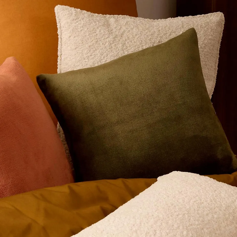 Coussin Ollis vert Kaki 38x38cm - Atmosphera