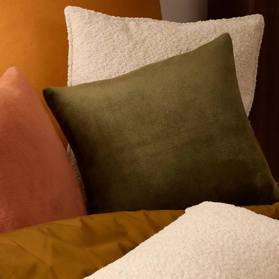 Coussin Ollis vert Kaki 38x38cm - Atmosphera