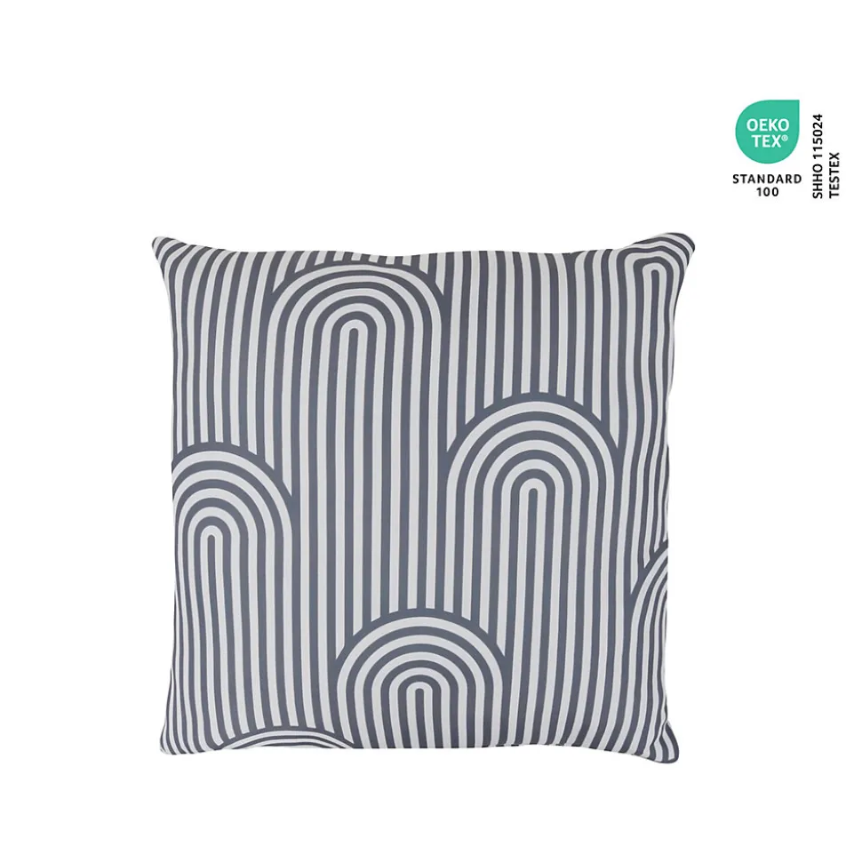 Coussin Opp imprimé géométrique gris foncé L.40 x l.40cm