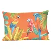 Coussin outdoor imprimé perroquets (40x60 cm - Orange)
