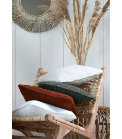 Coussin Paddou Écru - 40 x 60 cm - Effet bouclette - 40x60cm - Ecru