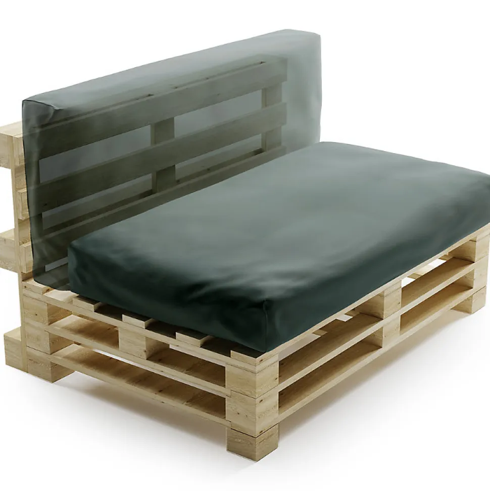 Coussin Palette Déhoussable Imperméable BANANAIR 120 x 60 cm Gris foncé
