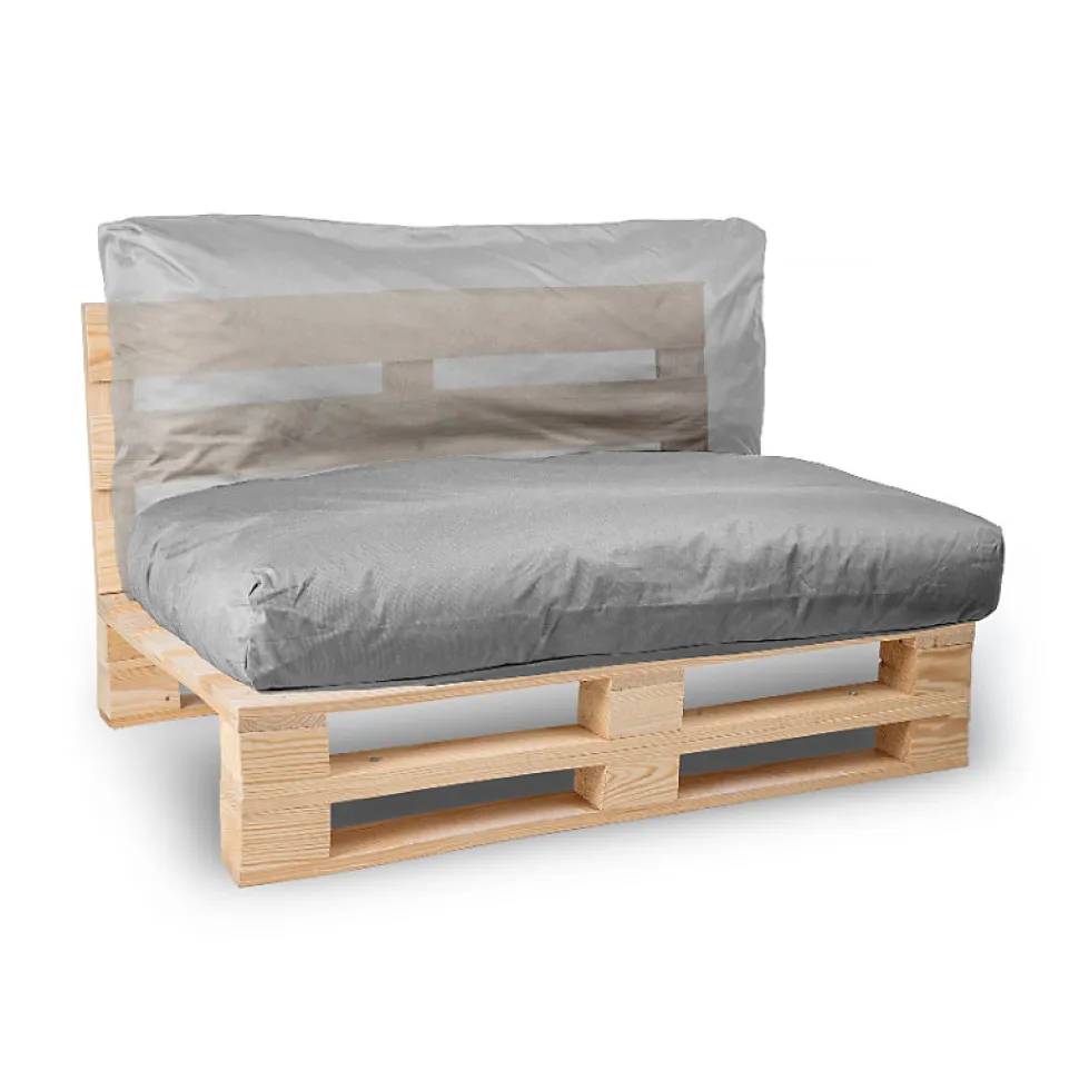 Coussin Palette Déhoussable Imperméable BANANAIR 120 x 60 cm Gris foncé