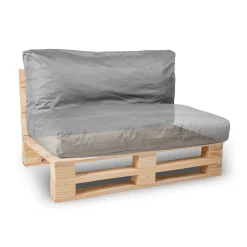 Coussin Palette Déhoussable Imperméable BANANAIR 120 x 60 cm Gris foncé