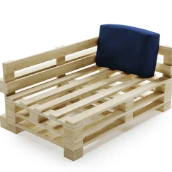 Coussin Palette Déhoussable Imperméable Angle BANANAIR 60 x 40 cm Bleu