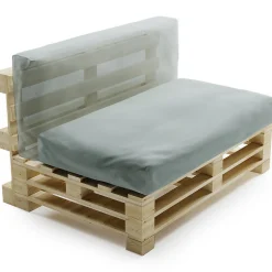 Coussin Palette Déhoussable Imperméable BANANAIR 120 x 60 cm Gris clair