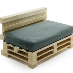 Coussin Palette Déhoussable Imperméable Assise BANANAIR 120 x 80 cm Gris foncé