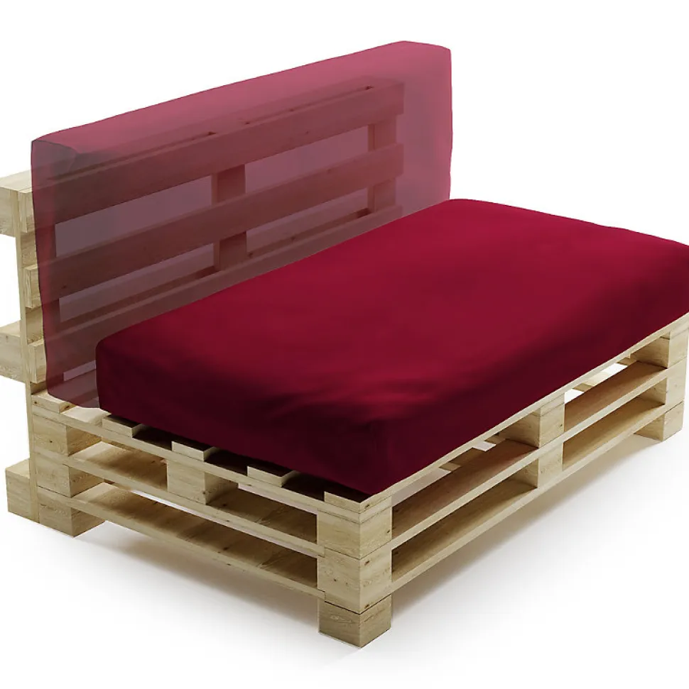 Coussin Palette Déhoussable Imperméable BANANAIR 120 x 60 cm Rouge