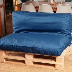 Coussin Palette Déhoussable Imperméable BANANAIR 120 x 60 cm Bleu