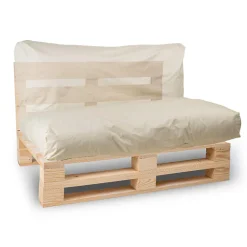 Coussin Palette Déhoussable Imperméable BANANAIR 120 x 60 cm Beige