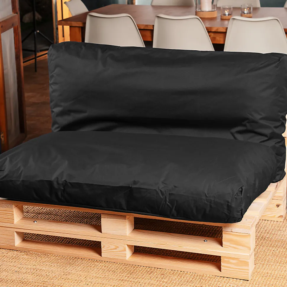 Coussin Palette Déhoussable Imperméable BANANAIR 120 x 60 cm Noir