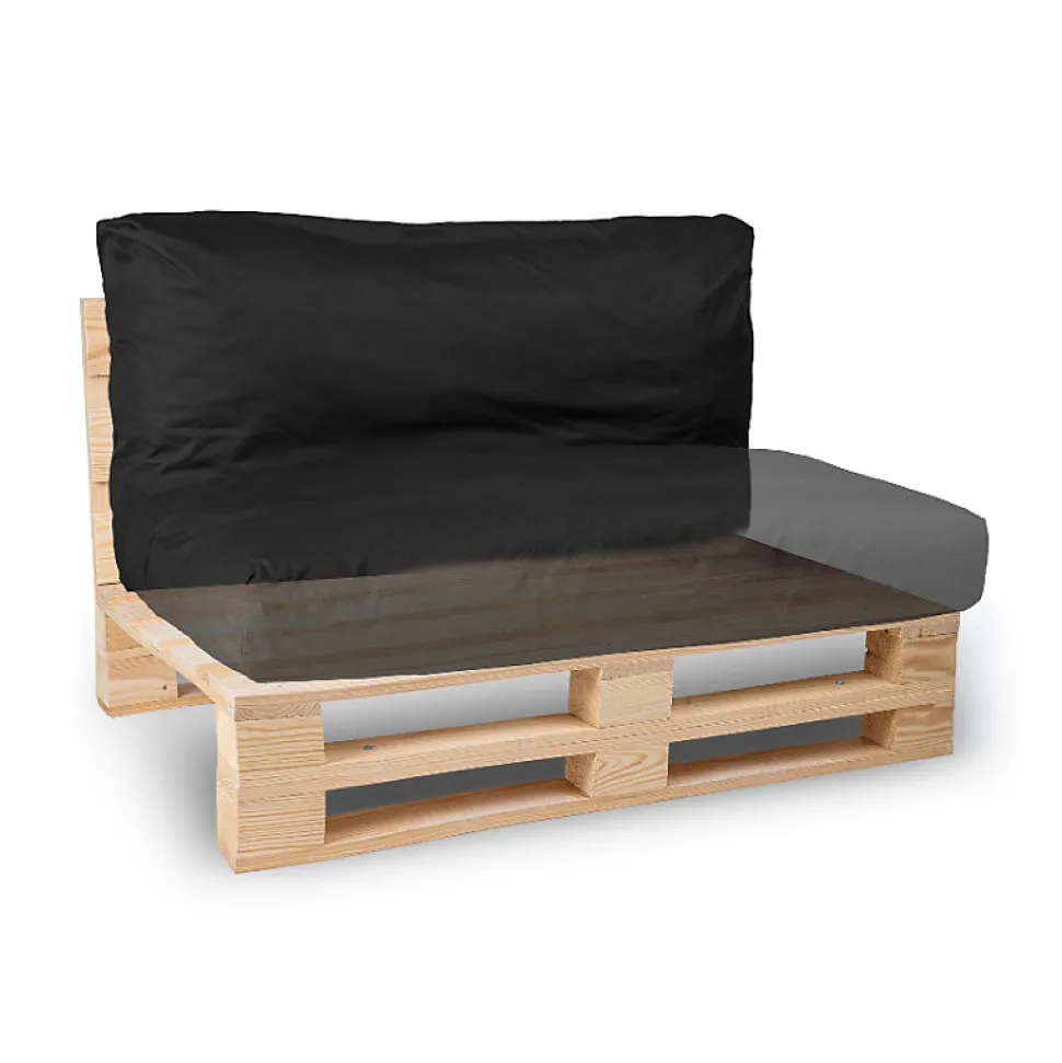 Coussin Palette Déhoussable Imperméable BANANAIR 120 x 60 cm Noir