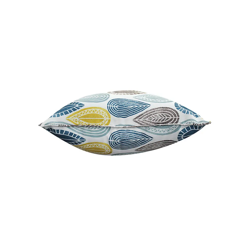 Coussin Passepoil polyester imprime Modele Palpito Blanc 40 x 40 cm