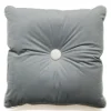 Coussin Passepoil velours uni Energy Gris 40 x 40 cm