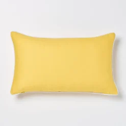 Coussin polyester Love jaune L.50 x l.30 cm