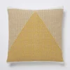 Coussin polyester Sagar jaune L.45 x l.45 cm