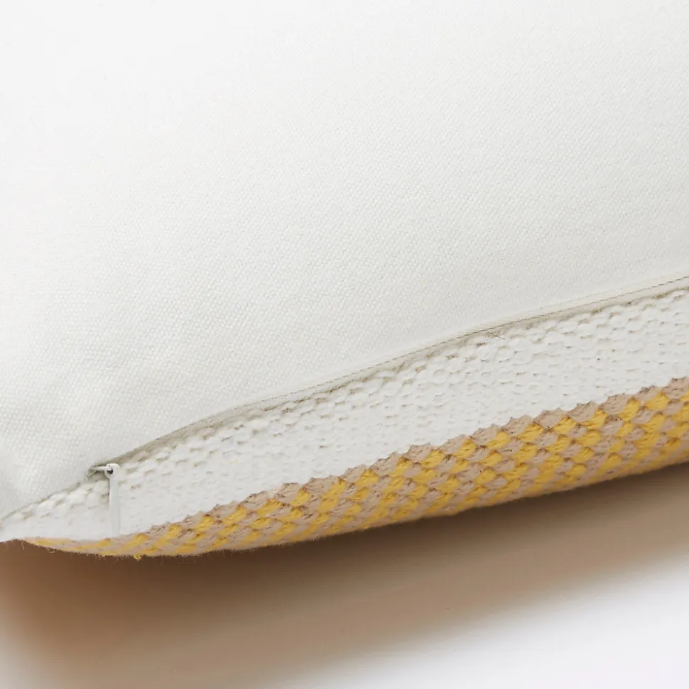 Coussin polyester Sagar jaune L.45 x l.45 cm