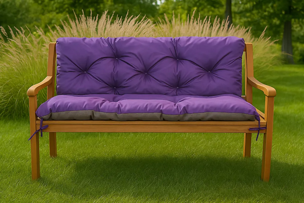 Coussin pour banc de jardin 100x60x50cm, coussin de banc de jardin Violet, coussin de balançoire extérieur, coussin de jardin