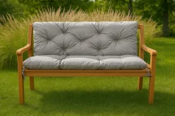 Coussin pour banc de jardin 120x50x40cm, coussin de banc de jardin Gris coussin de banc extérieur, coussin de balançoire